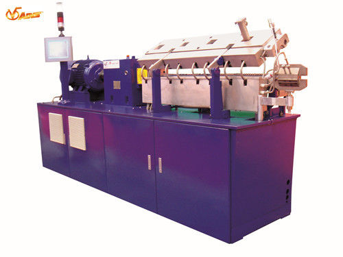 Harga bagus 380V Lab Scale Twin Screw Extruder, Mesin Screw Extruder Ganda Dengan Split Barrel on line