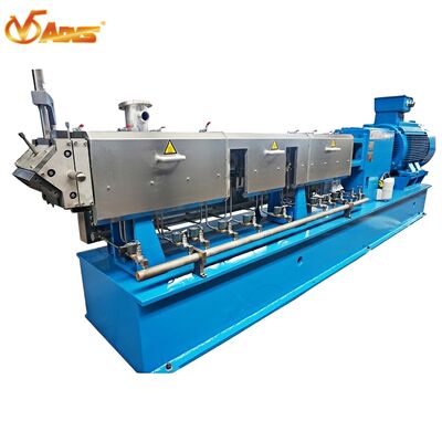 Harga bagus ISO9001 Sertifikasi Compounding Twin Screw Extruder dengan Sistem Kontrol Otomatis dan Multiple Feeding untuk Granulating on line