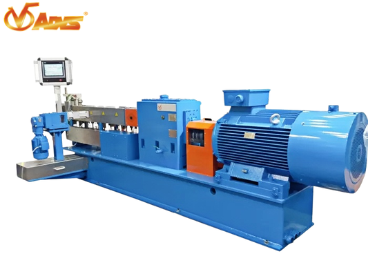 Harga bagus Mesin Extruder Sekrup Kembar Pengisi PE/PET Masterbatch 350kg/jam Output on line