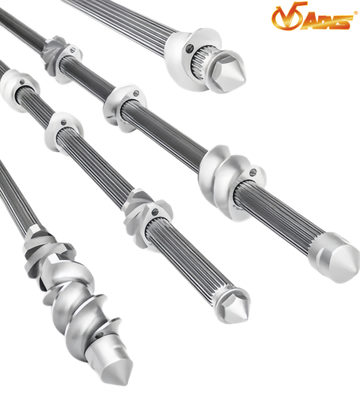 Harga bagus Sekrup ekstruder presisi tinggi dan elemen ekstruder sekrup kembar 10 sampai 120 mm Diameter 500 sampai 9000 mm Panjang on line