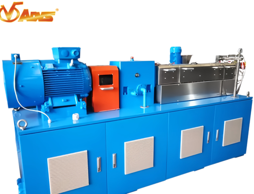Harga bagus Lab Co Rotating Twin Screw Extruder Diameter Screw 27mm Kecepatan maksimum 750 hingga 1500 rpm 18.5 hingga 37kw Drive Motor Untuk Produksi Output Tinggi on line