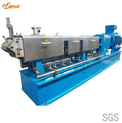 Harga bagus Blue Twin Screw Extruder untuk Pelletizing Compounding. ISO9001. on line